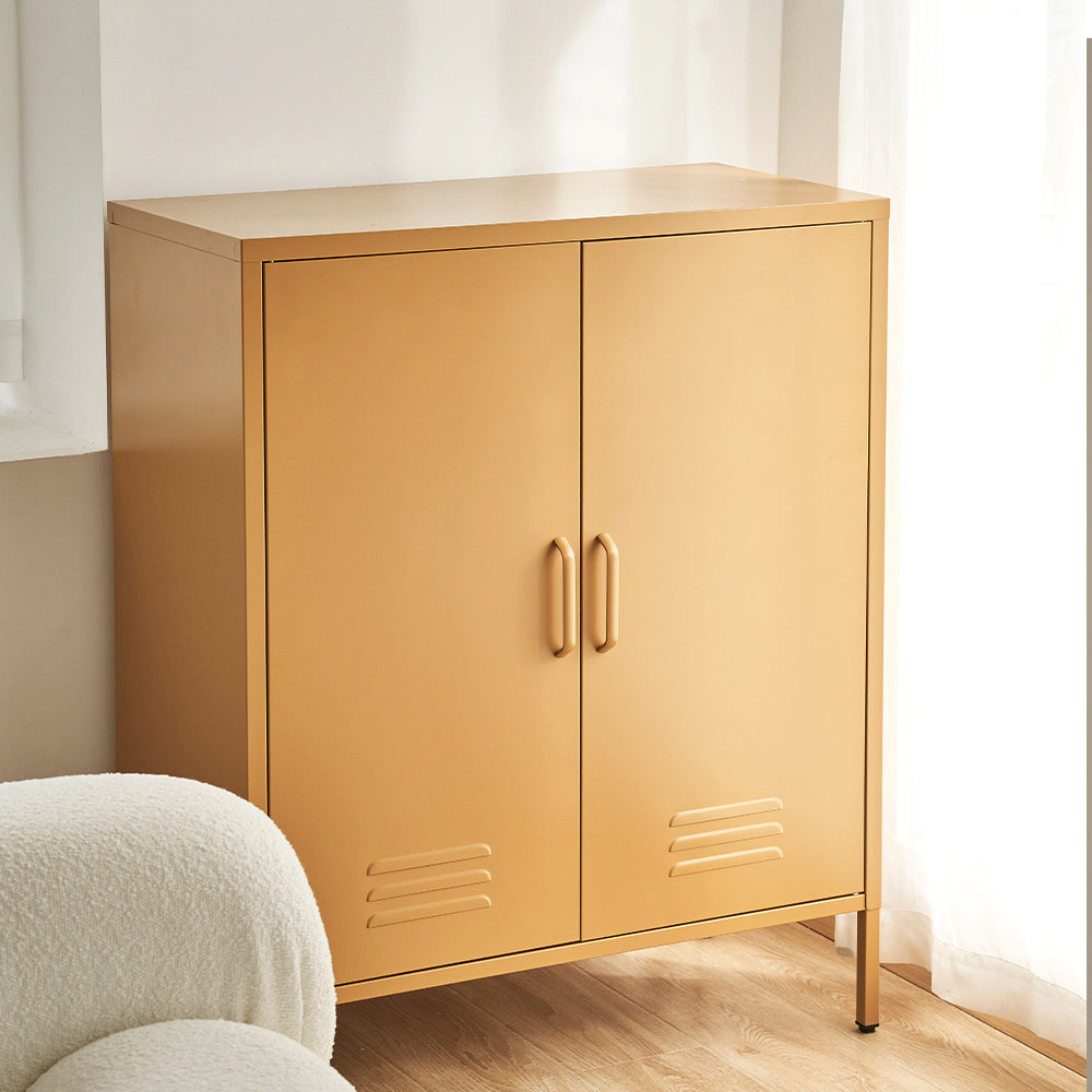 Artiss Buffet Sideboard Metal Cabinet - SWEETHEART Yellow