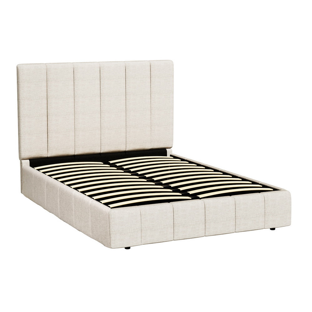 Artiss Bed Frame Queen Size Beige TETTE