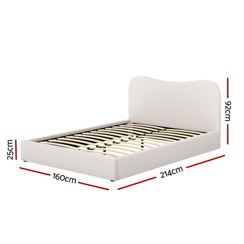 Artiss Bed Frame Queen Size Boucle DARA