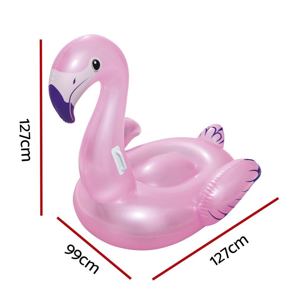 Bestway Kids Flamingo Rider Ride On Float Floating Seat Pool Lounger 1.27Mx1.27M