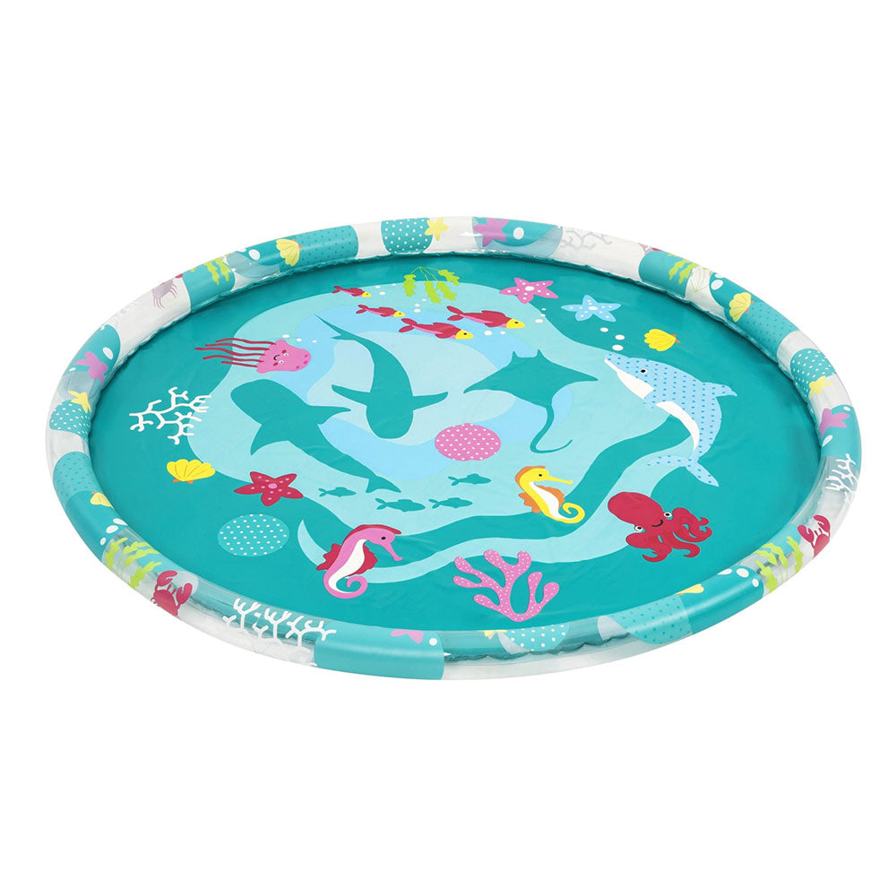 Bestway Kids Inflatable Pad Round Splash Pool Sprinkler Spray Toys Marine 165cm