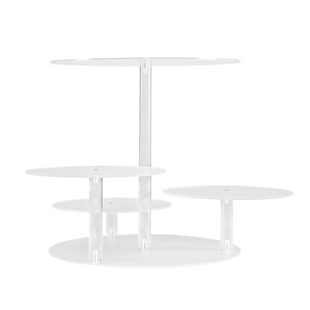 5-Star Chef Cake Stand 5 Tiers Acrylic Holder Display Round Clear Wedding Party