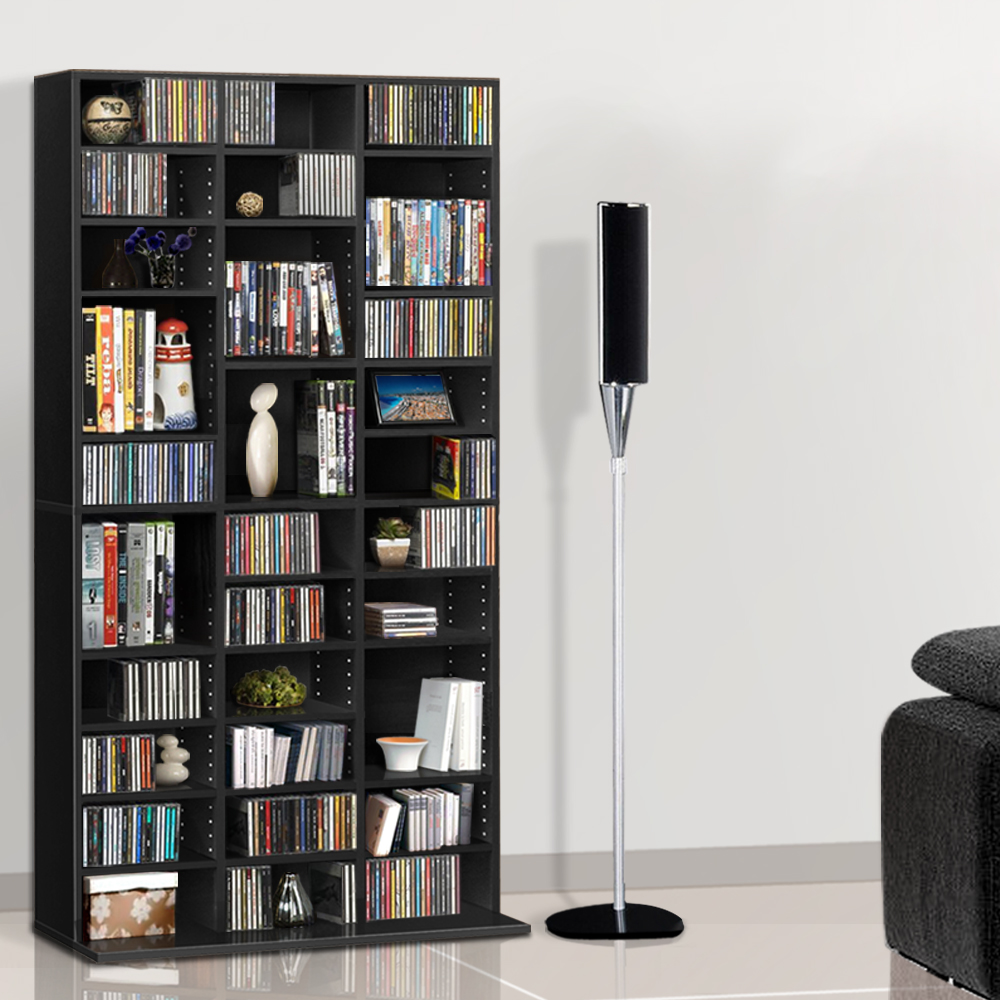 Artiss Bookshelf CD Storage Rack - BERT Black