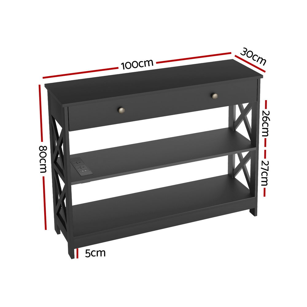 Artiss Console Table 3-tier USB Outlets