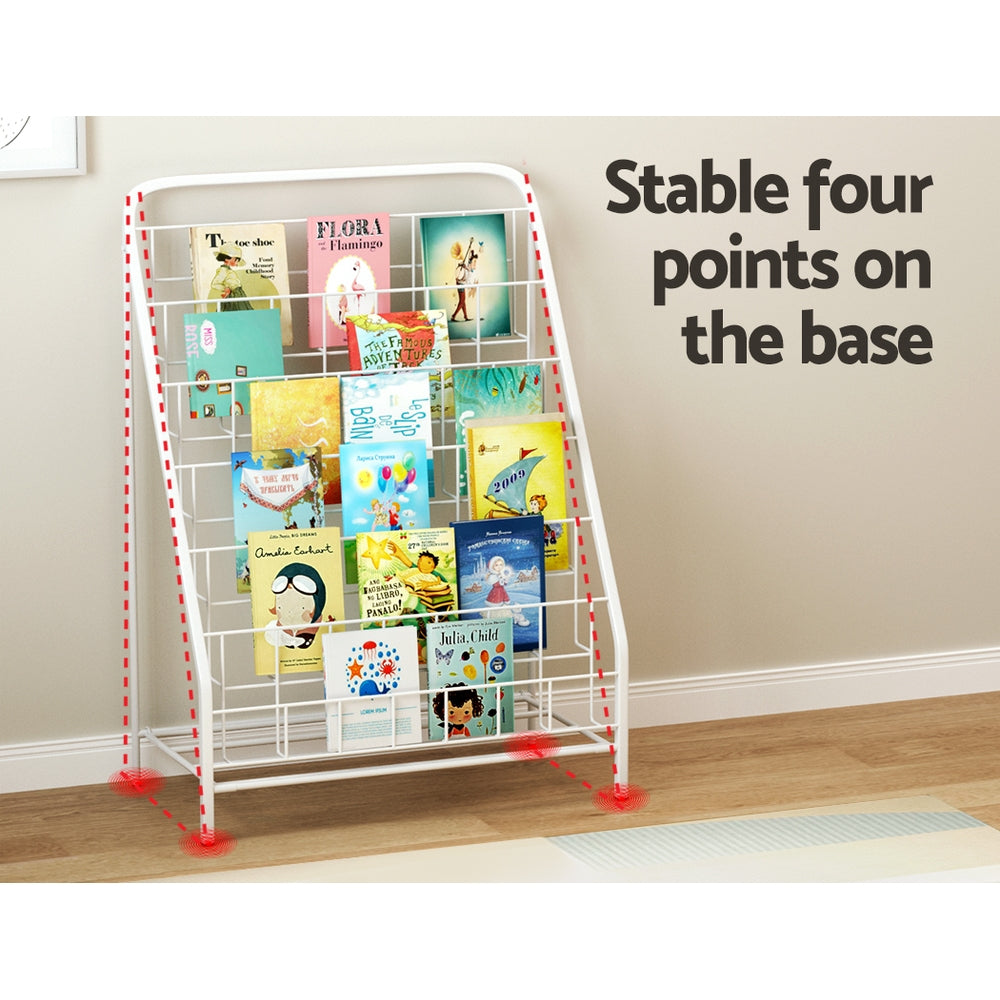 Keezi 6 Tiers Kids Bookshelf Magazine Rack Children Bookcase Organiser Foldable