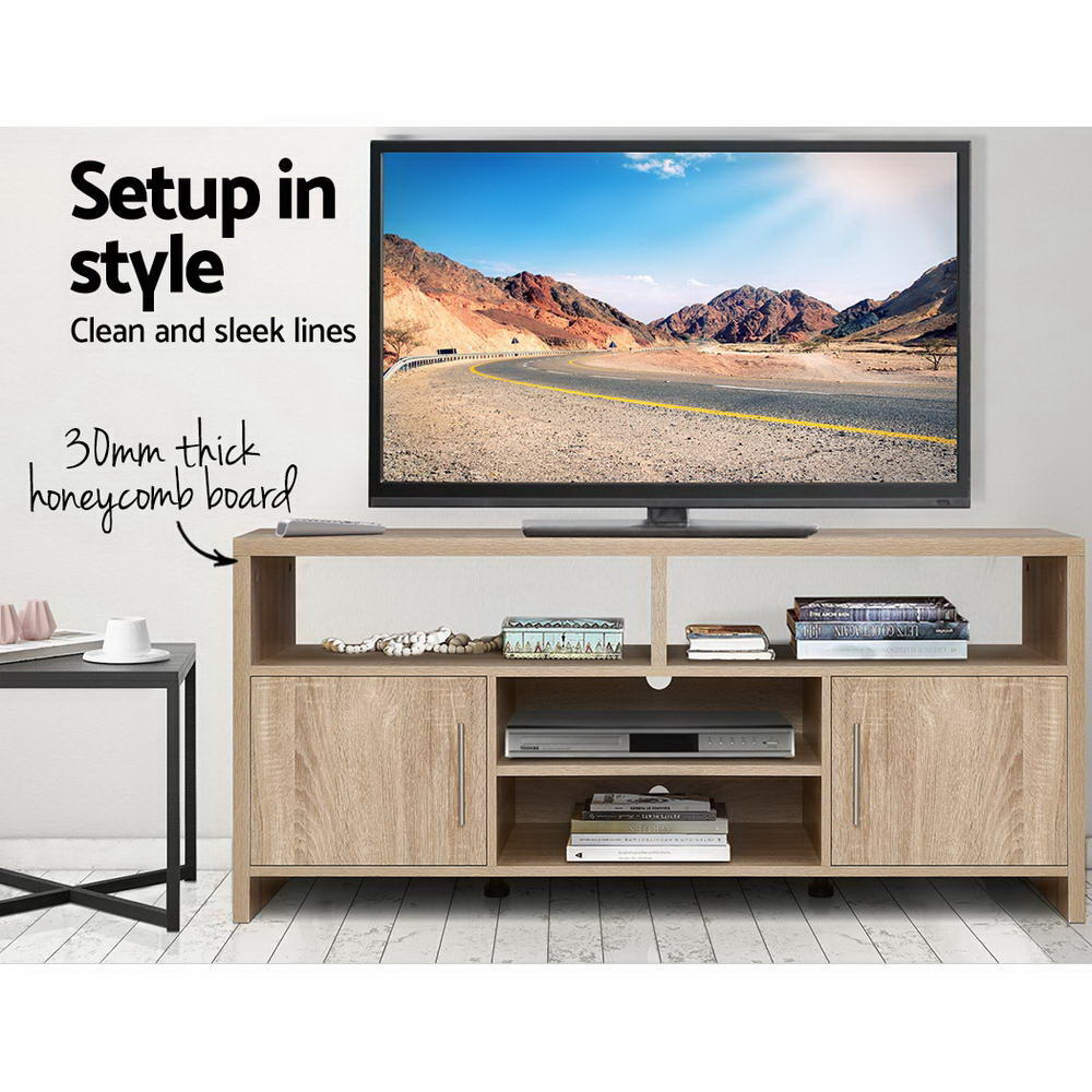 Artiss TV Cabinet Entertainment Unit 140cm Oak Ken