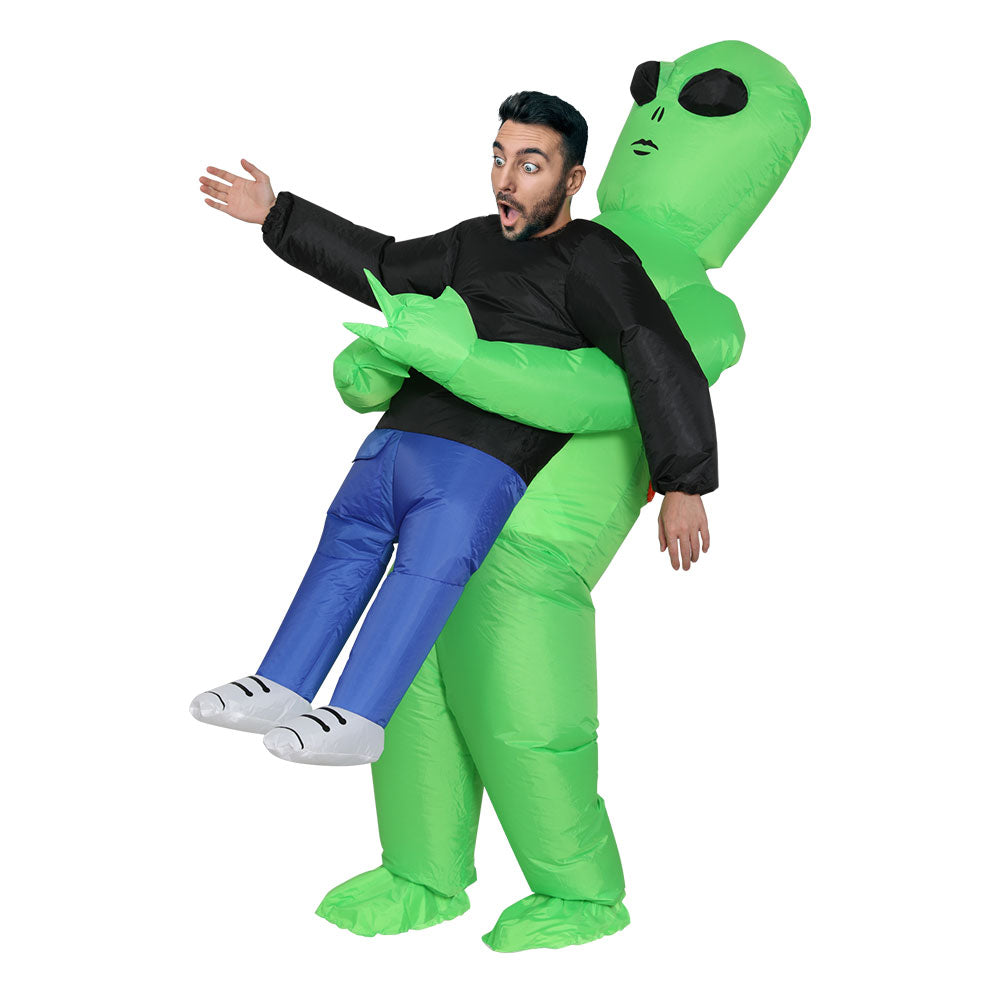 Inflatable Green Alien Costume Adult Suit Blow Up Party Fancy Dress Halloween Cosplay