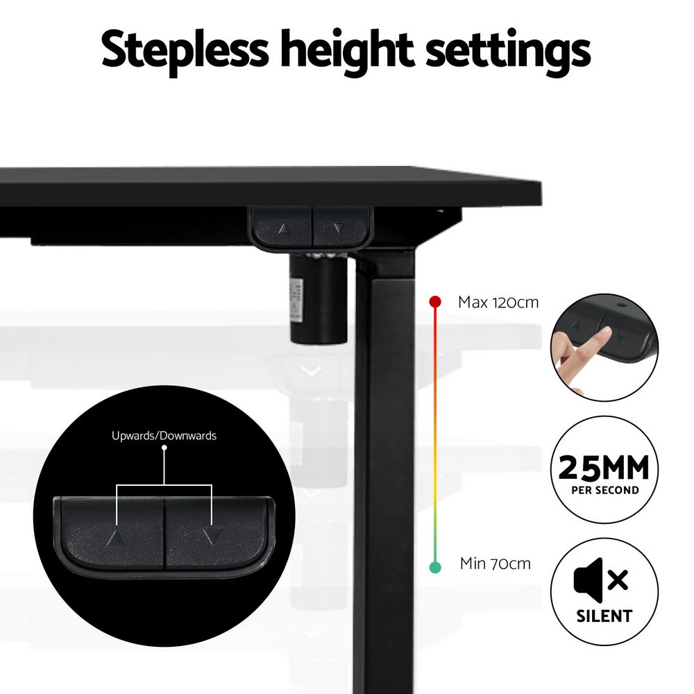 Artiss Standing Desk Frame Only Motorised Black