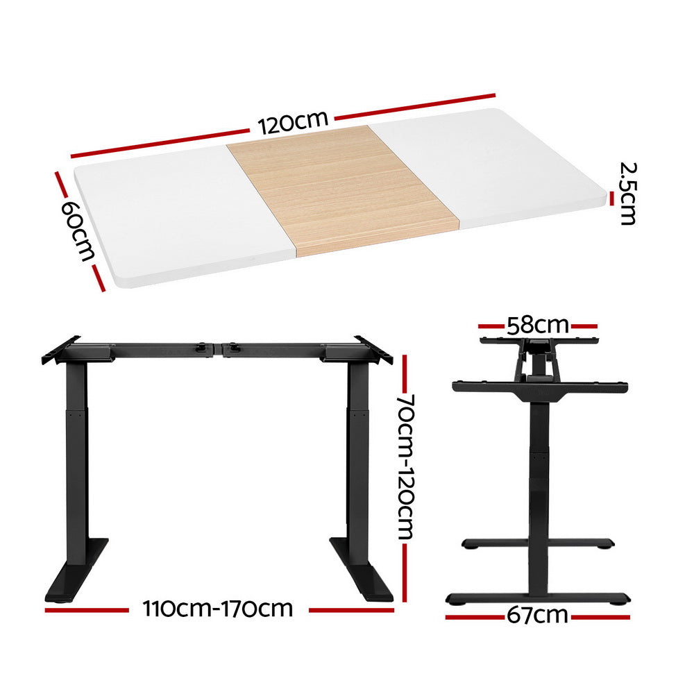 Artiss Standing Desk Motorised Electric Dual Motor 120CM