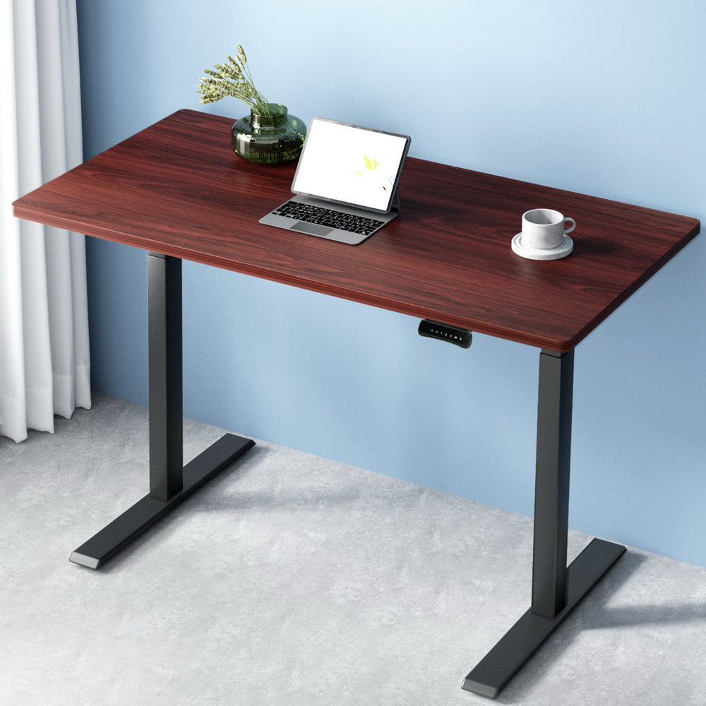 Artiss Standing Desk Motorised Dual Motor Walnut 120CM