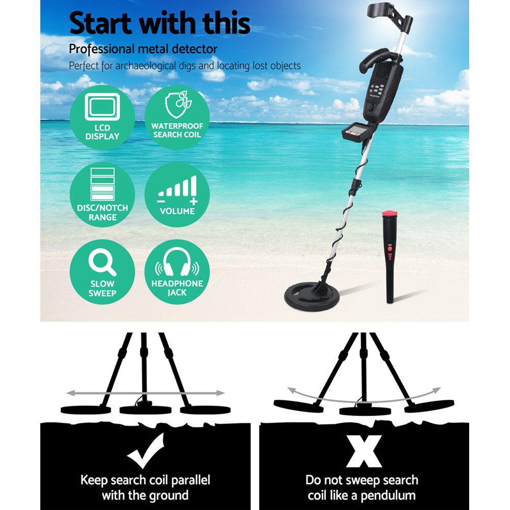 Metal Detector 180MM Deep Sensitive Waterproof Pinpointer Treasure Hunter