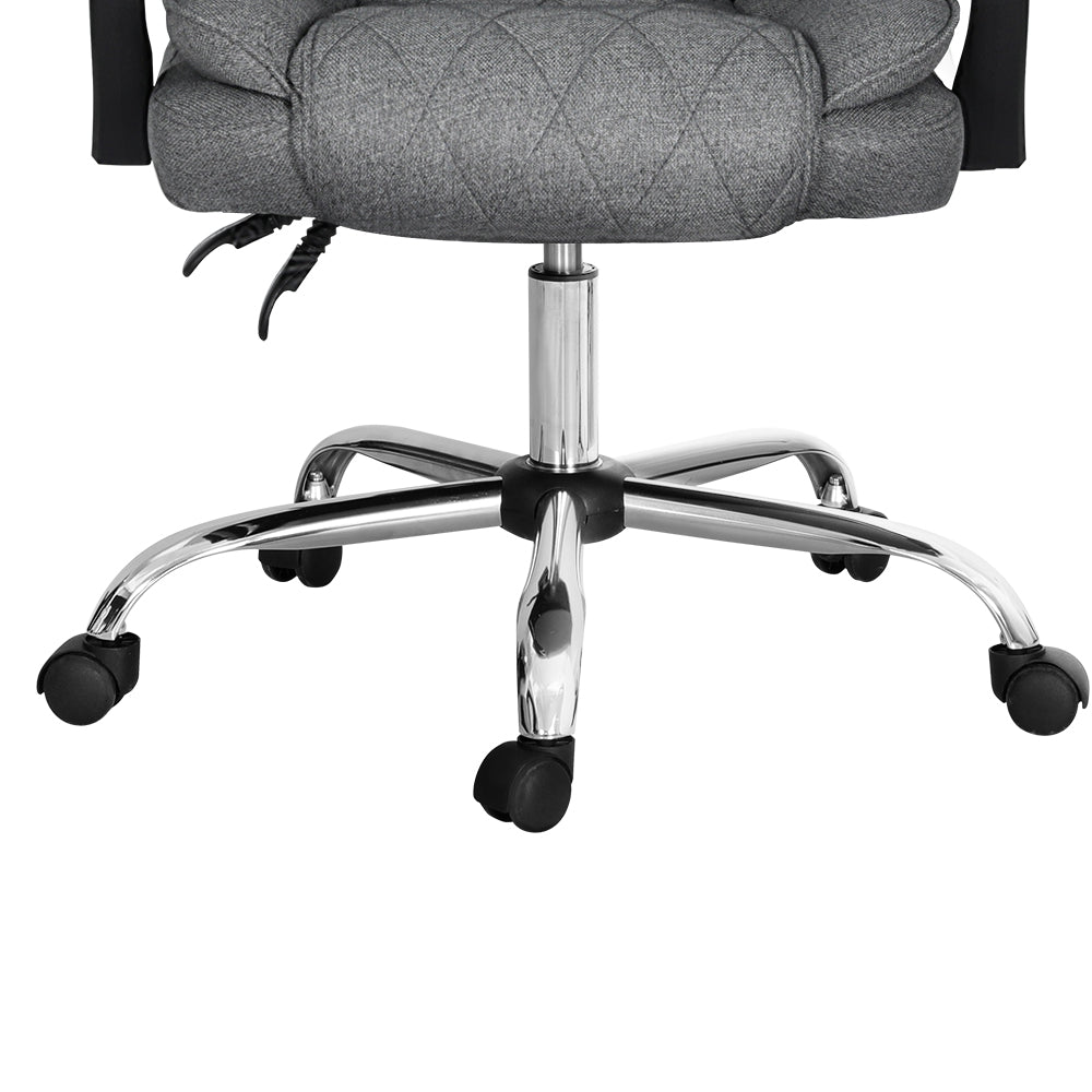 Artiss Executive Office Chair Fabric Recliner Grey