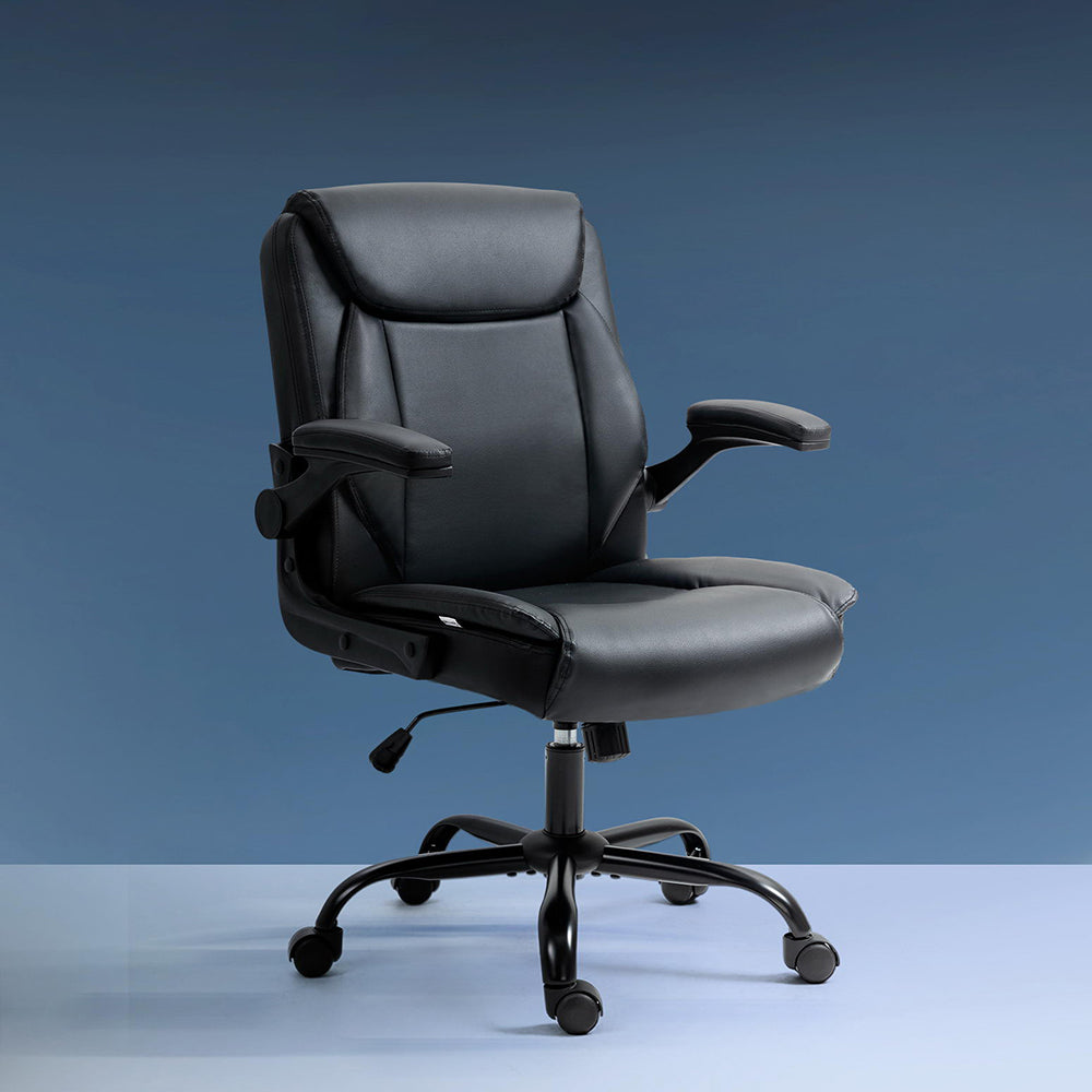 Artiss Executive Office Chair Mid Back Black