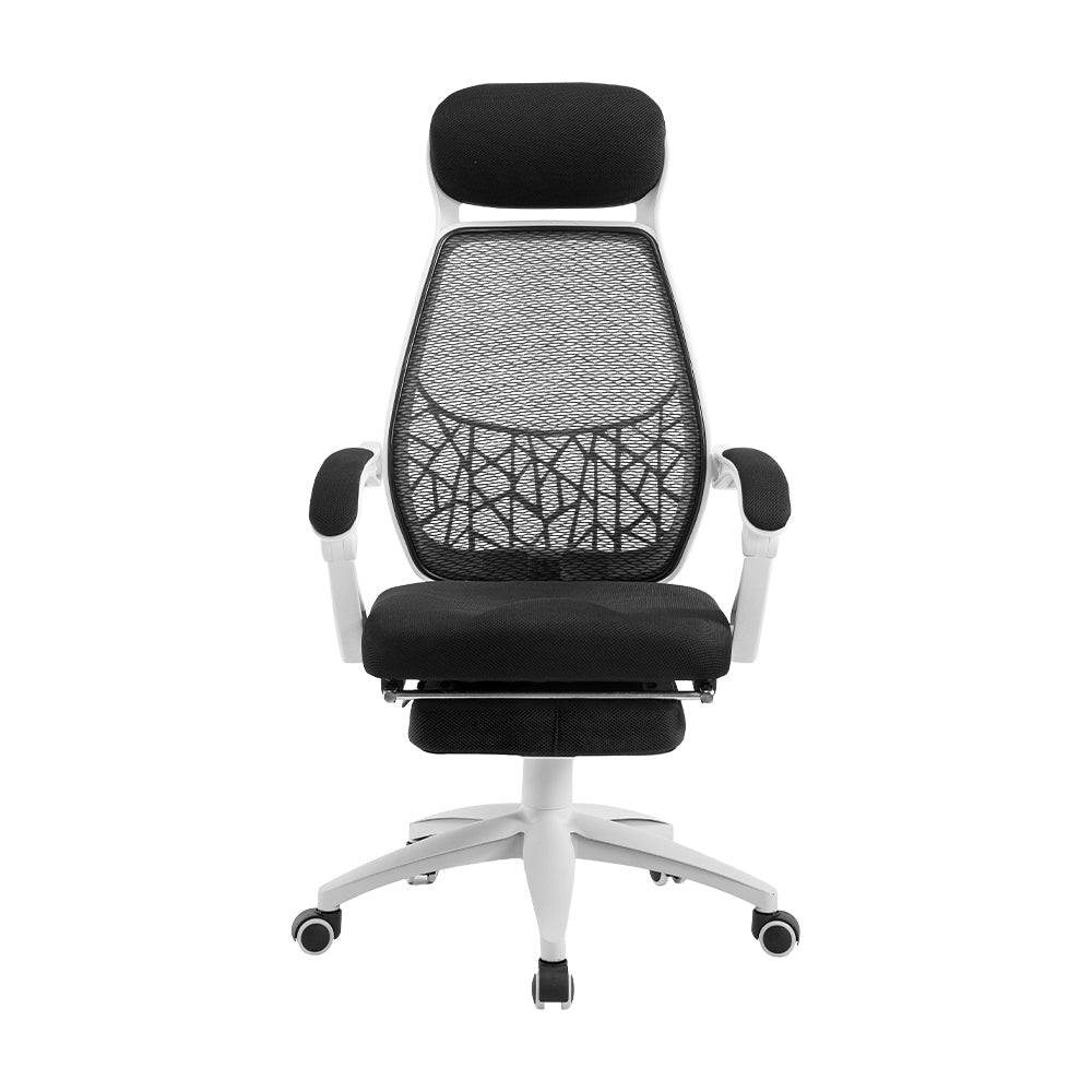 Artiss Mesh Office Chair Recliner Black White