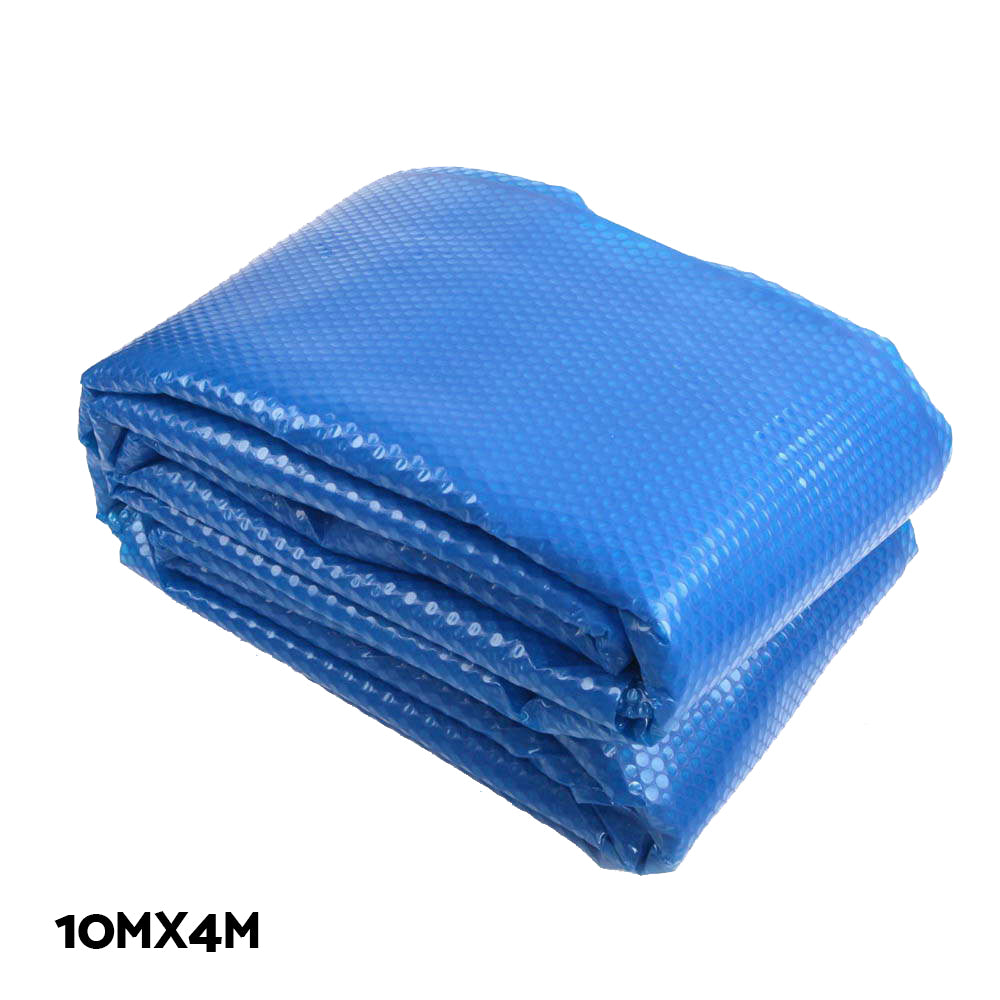 Aquabuddy Pool Cover 500 Micron 10x4m Swimming Pool Solar Blanket 5.5m Roller Blue