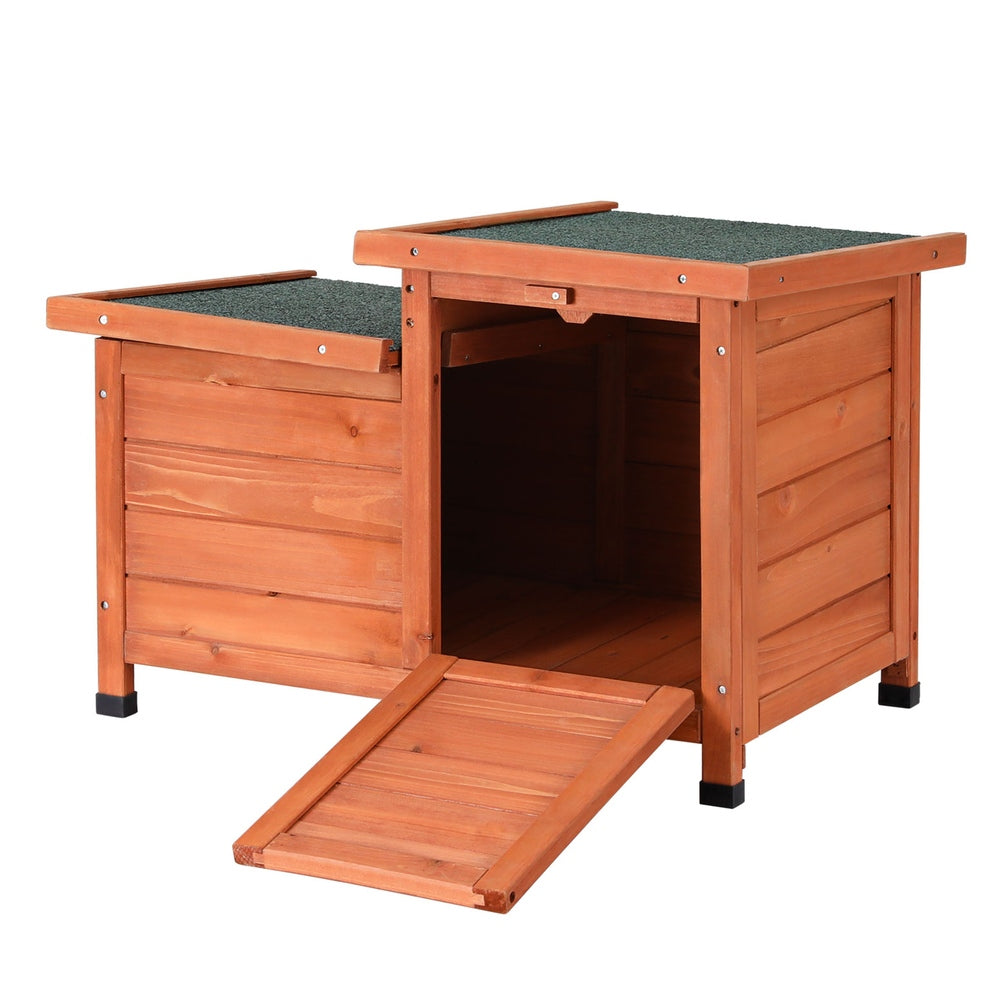 i.Pet Rabbit Hutch Outdoor Cat House Wooden Shelter Condo Small Enclosure Indoor