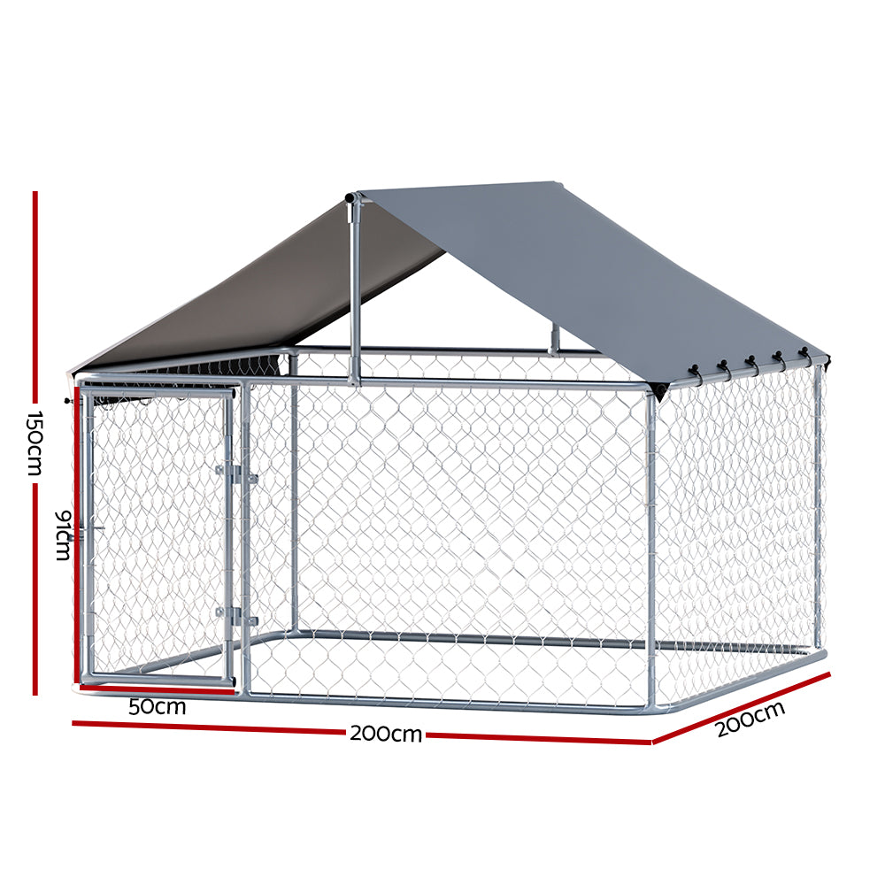 i.Pet Dog Kennel Large House XL Pet Run Cage Puppy Outdoor Enclosure With Roof