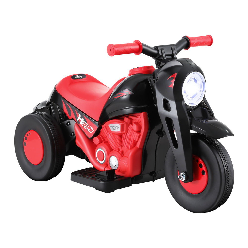 Rigo Kids Ride On Car Motorcycle Motorbike with Bubble Maker Electric Toy 6V Red