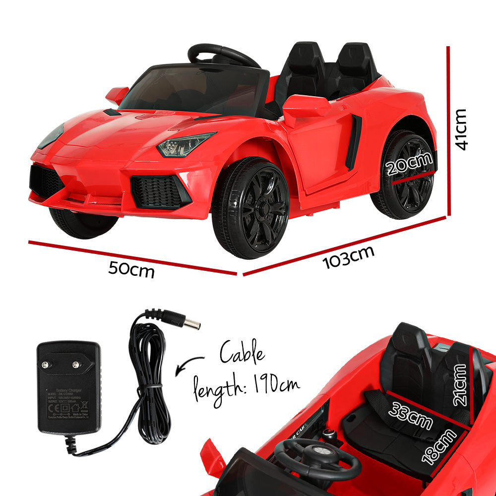 Rigo Kids Electric Ride On Car Ferrari-Inspired Toy Cars Remote 12V Red