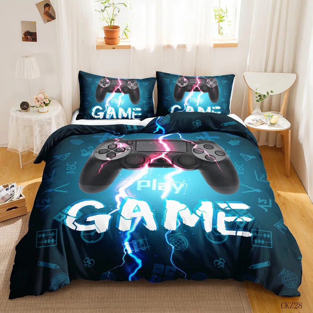 Play game Lightning quilt cover set