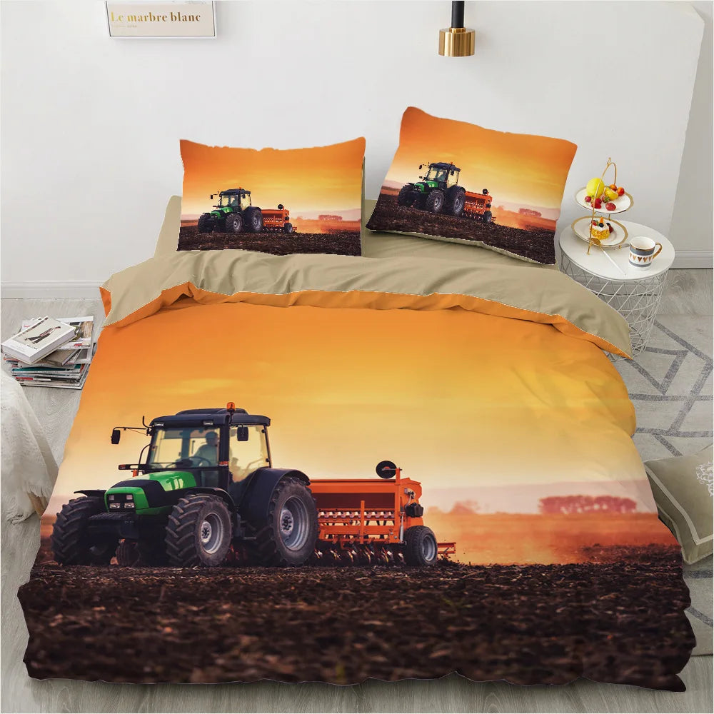 Tractor Quilt Cover Set