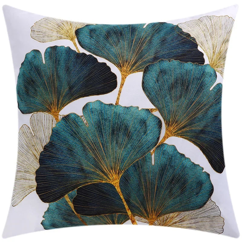 Yellow Grey Flower Cushion Covers