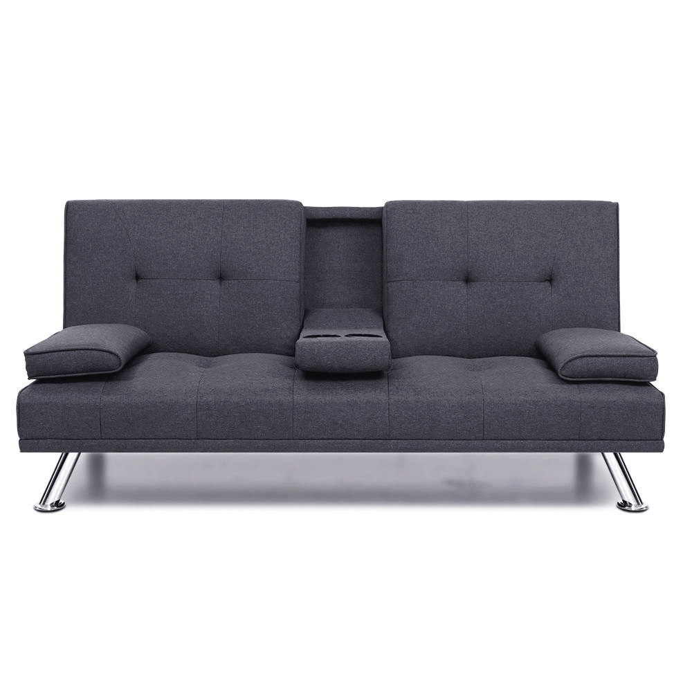 Artiss Sofa Bed 175CM Dark Grey Fabric