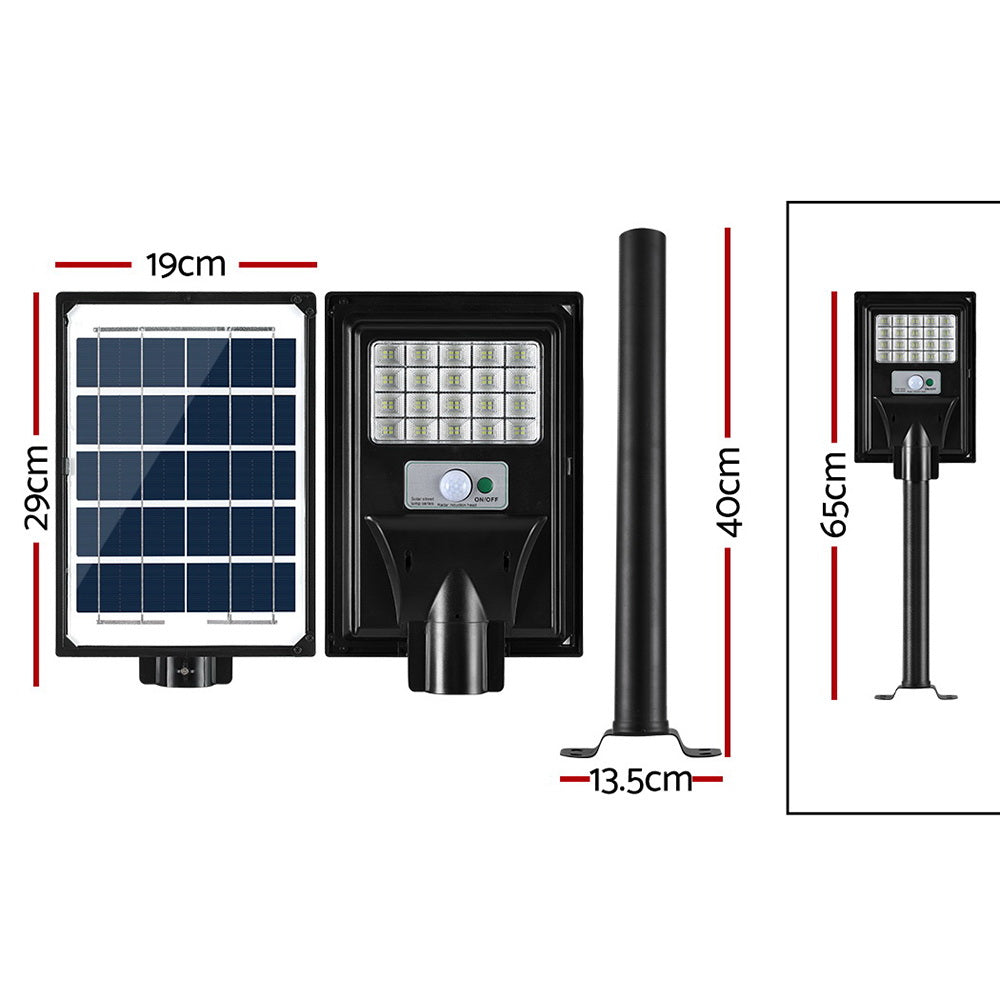 Leier 80 LED Solar Street Light Flood Motion Sensor Remote