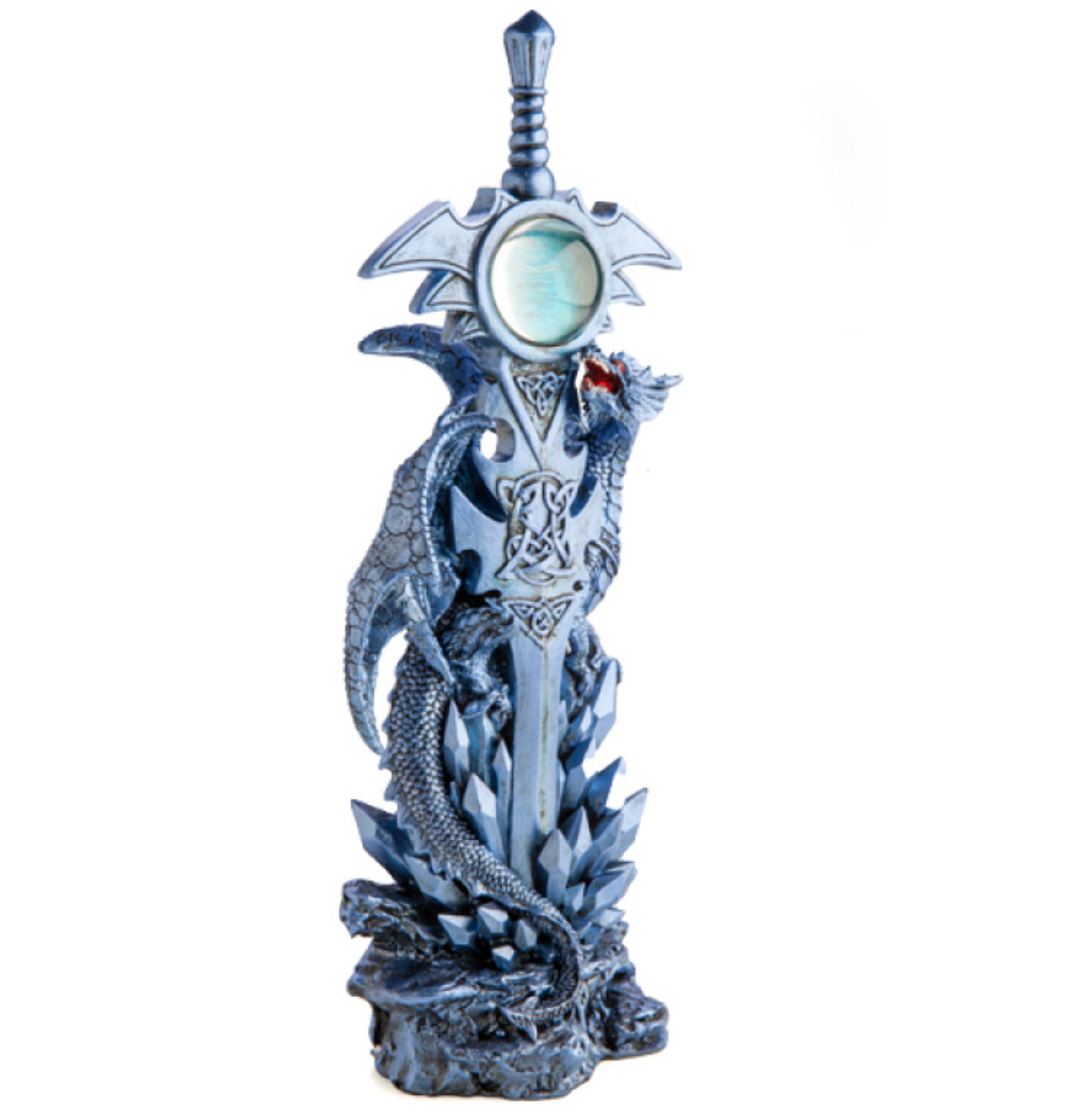 Ice Dragon on Sword Figurine