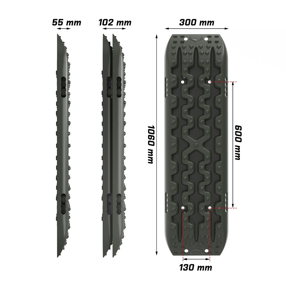 X-BULL Recovery tracks kit Boards 4WD strap mounting 4x4 Sand Snow Car qrange GEN3.0 6pcs OLIVE