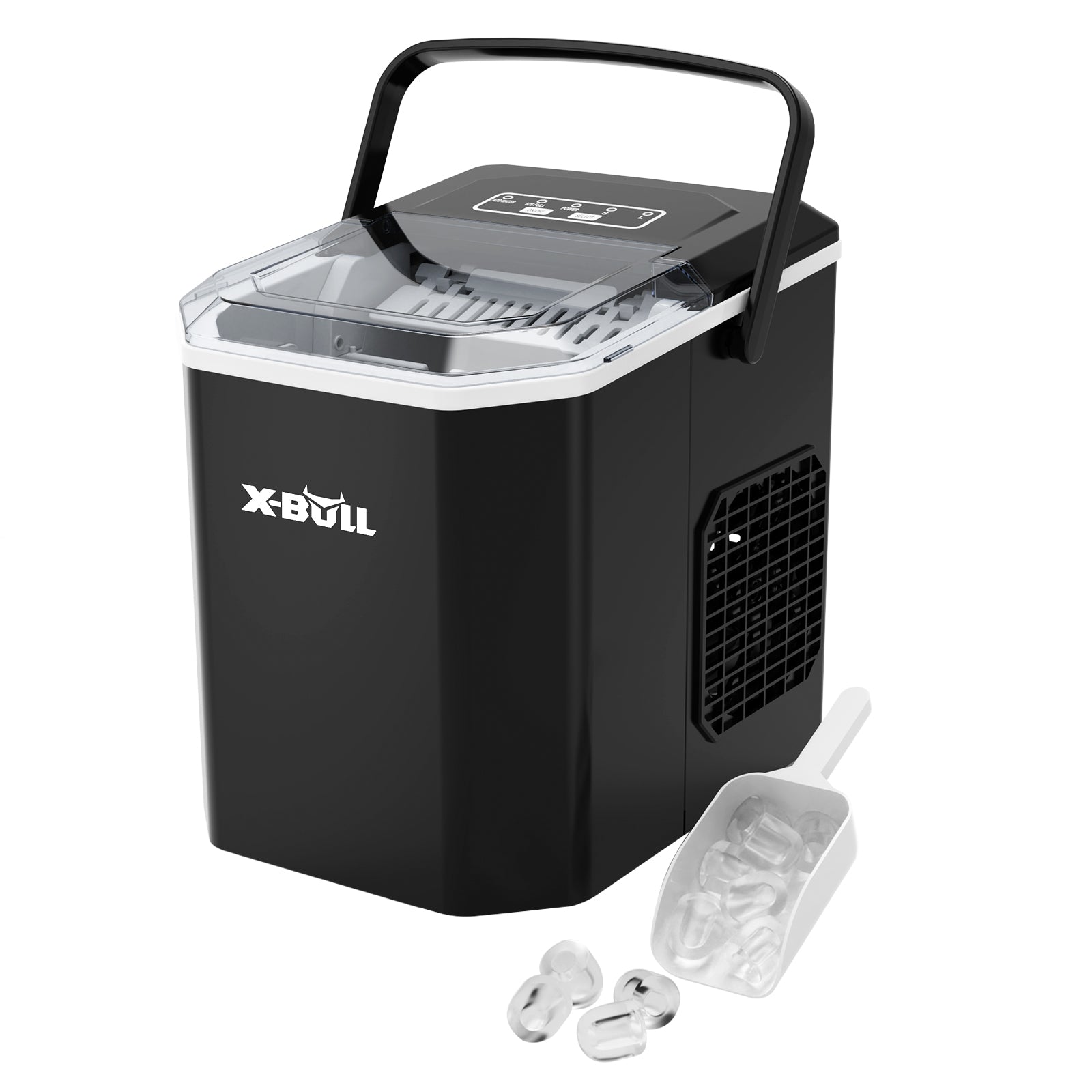 X-BULL Ice Maker Machine Commercial Portable Ice Cube 2.2L Home Bar Benchtop Black