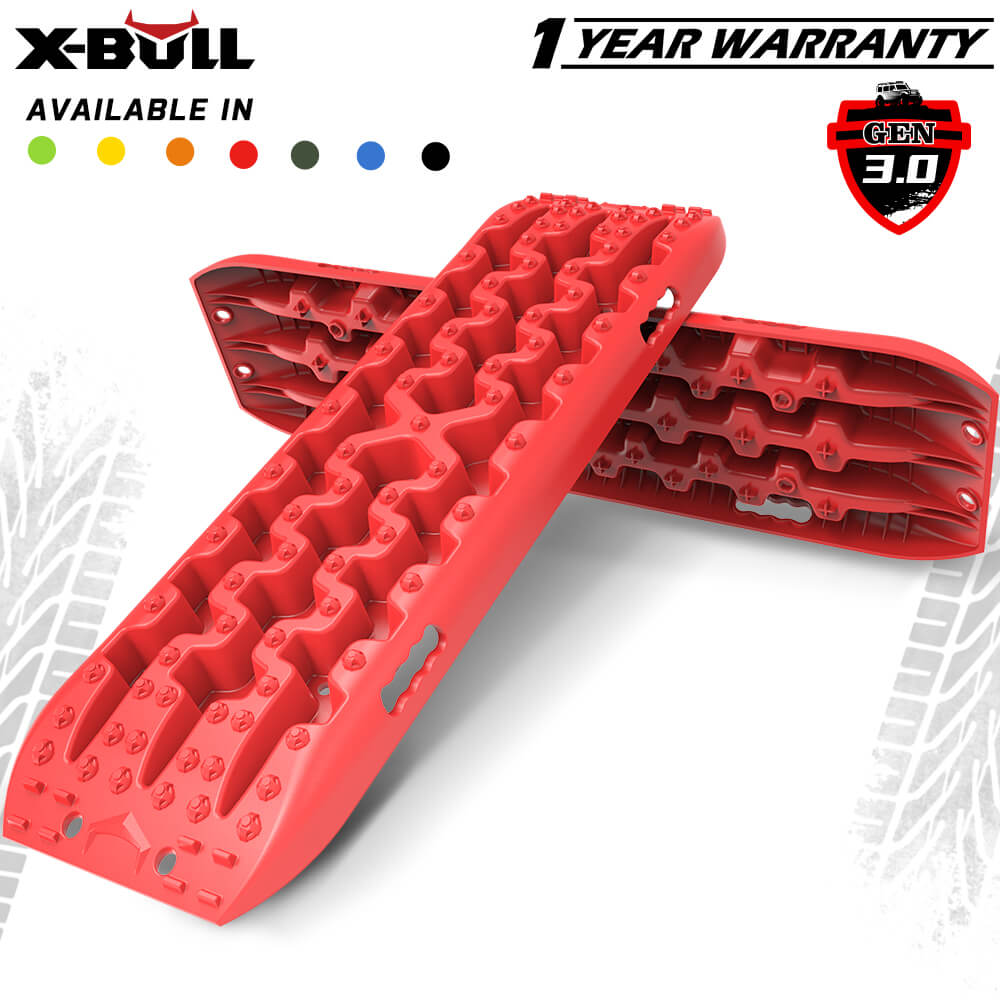 X-BULL Recovery tracks Sand tracks 2pcs 10T Sand / Snow / Mud 4WD Gen 3.0 - Red