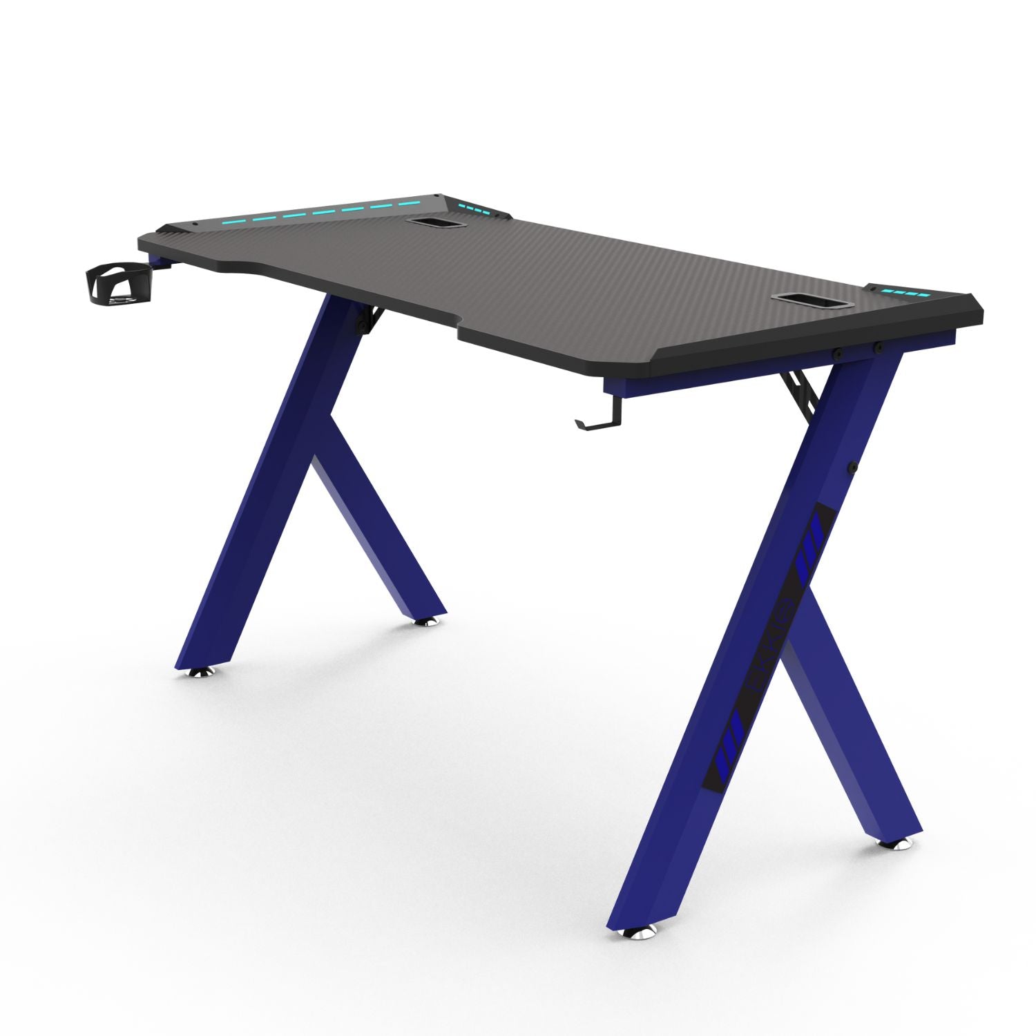 EKKIO RGB Gaming Desk Y Shape Blue 140cm