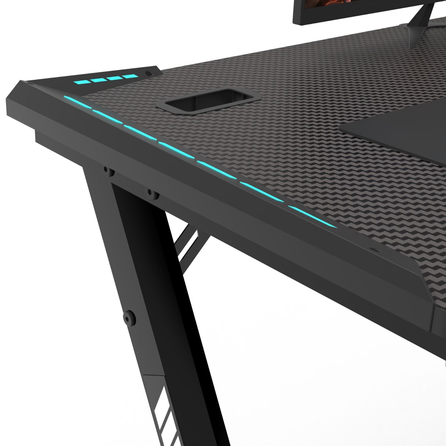 EKKIO RGB Gaming Desk Y Shape Black 140cm