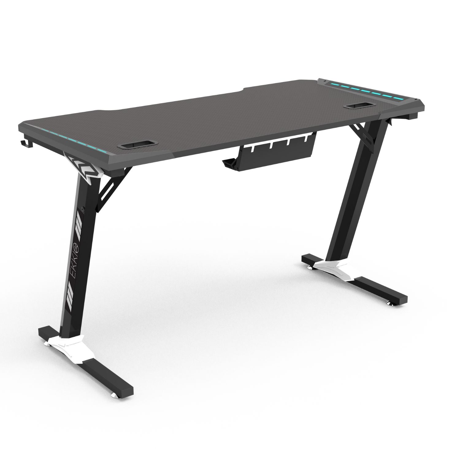 EKKIO RGB Gaming Desk Z Shape Black 120cm