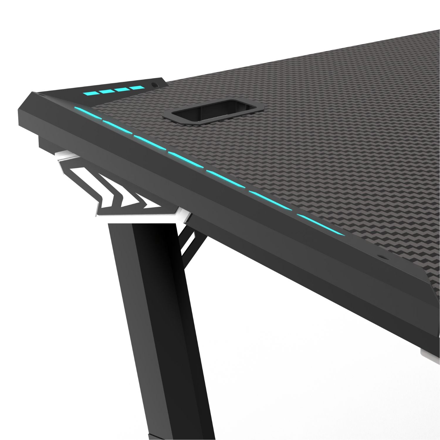 EKKIO RGB Gaming Desk Z Shape Black 120cm