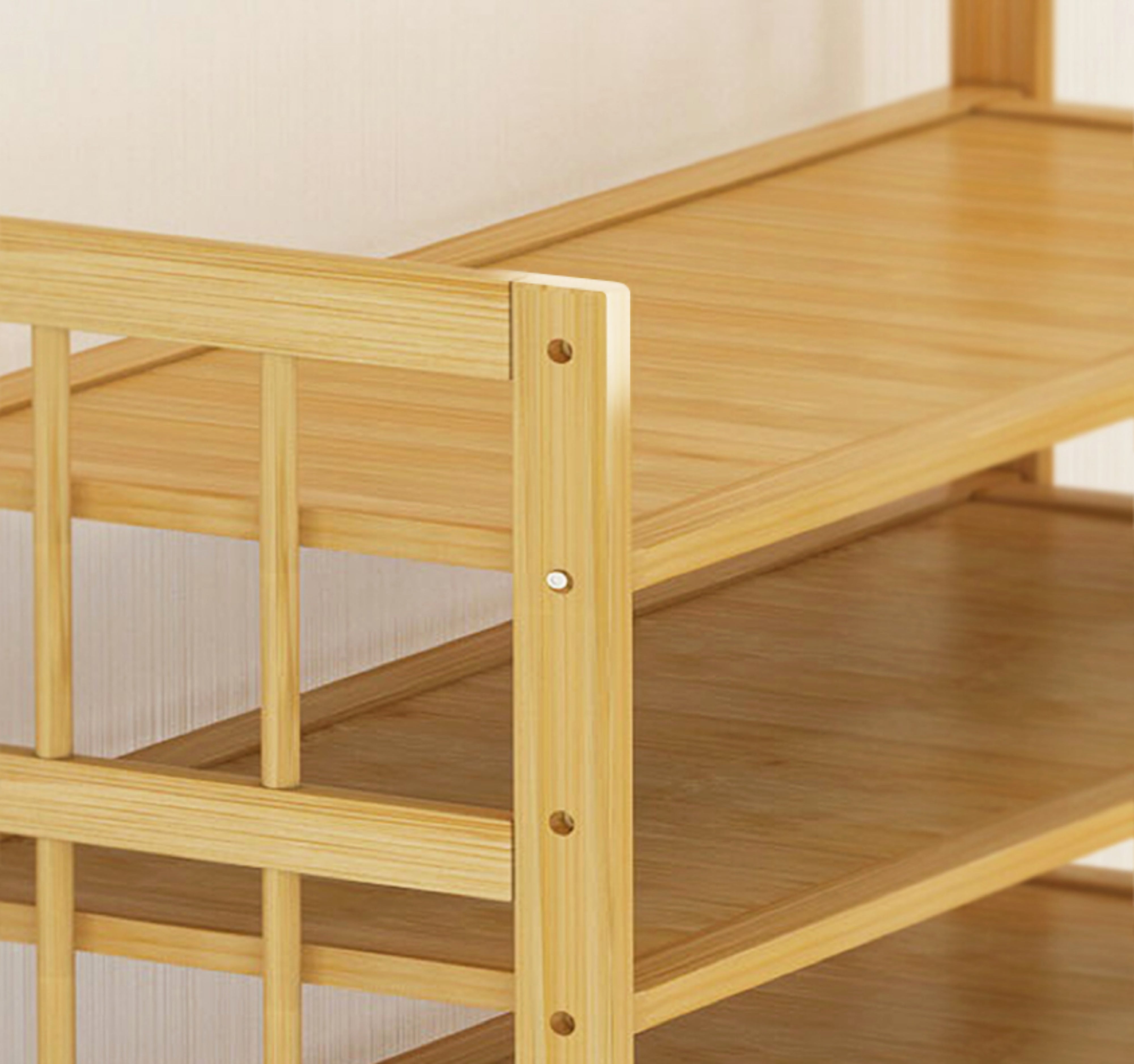 Ekkio 10-Tiers Bamboo Shoe Rack