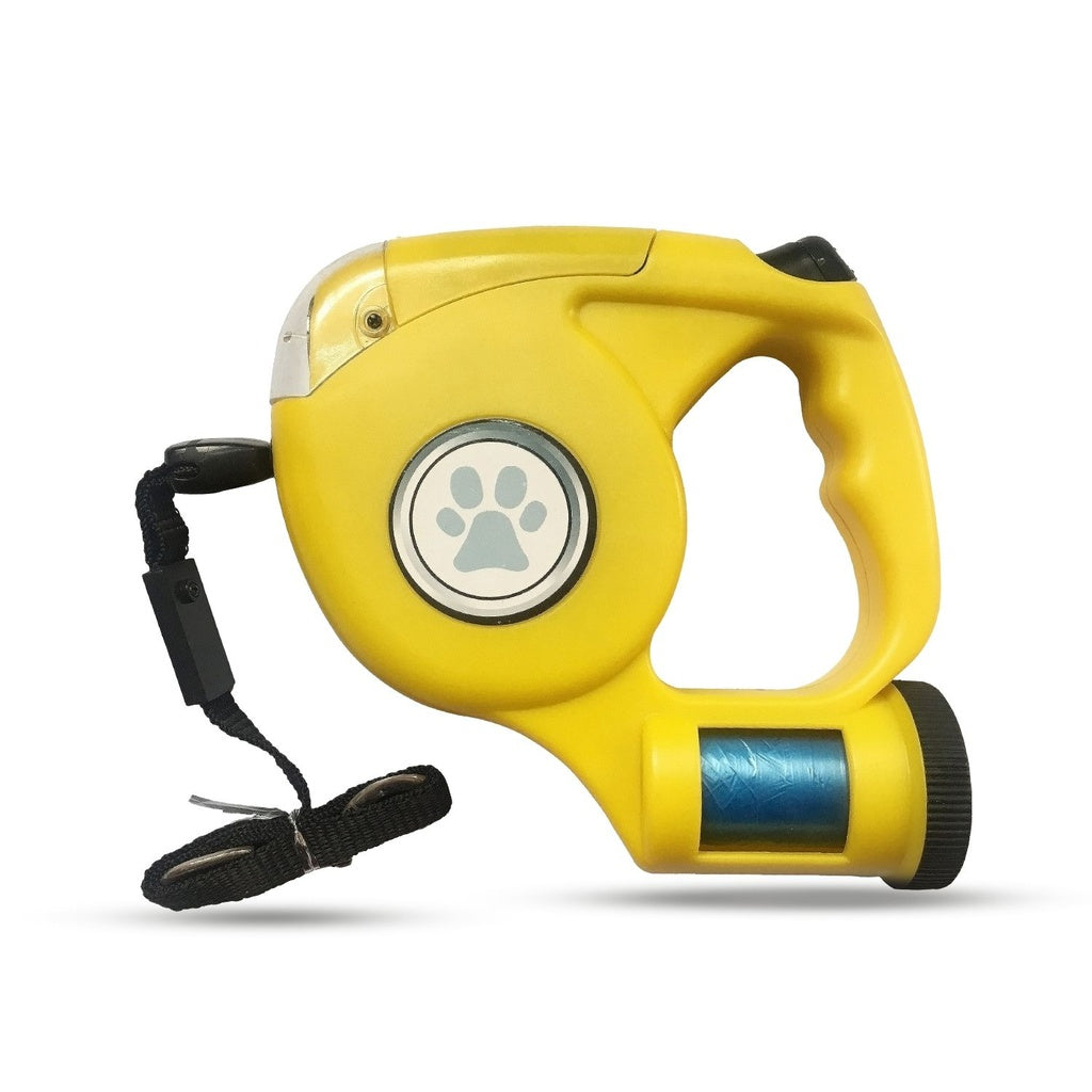 Floofi 3 in 1 Waste Beg LED Leash Yellow