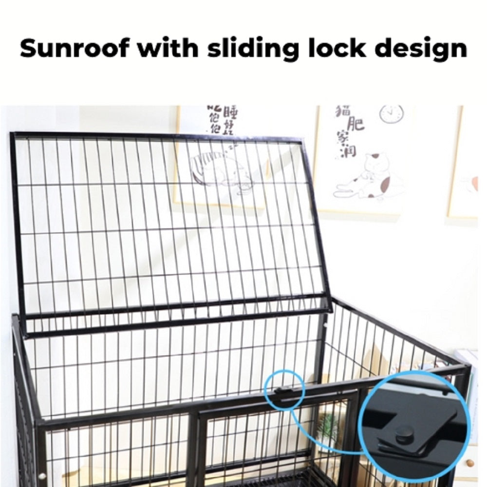 Floofi Dog Cage 46" (with wheels)