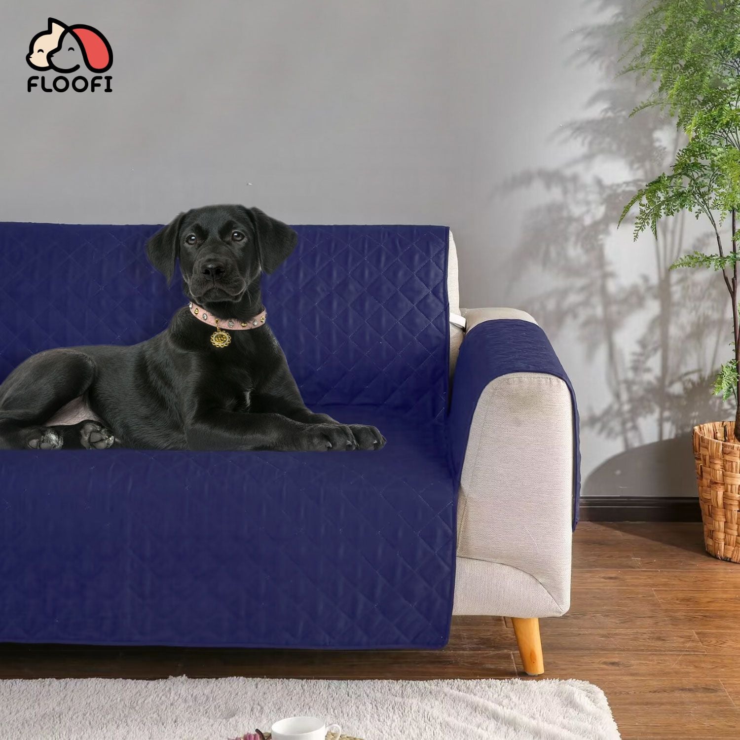 FLOOFI Pet Sofa Cover 2 Seat (Blue)