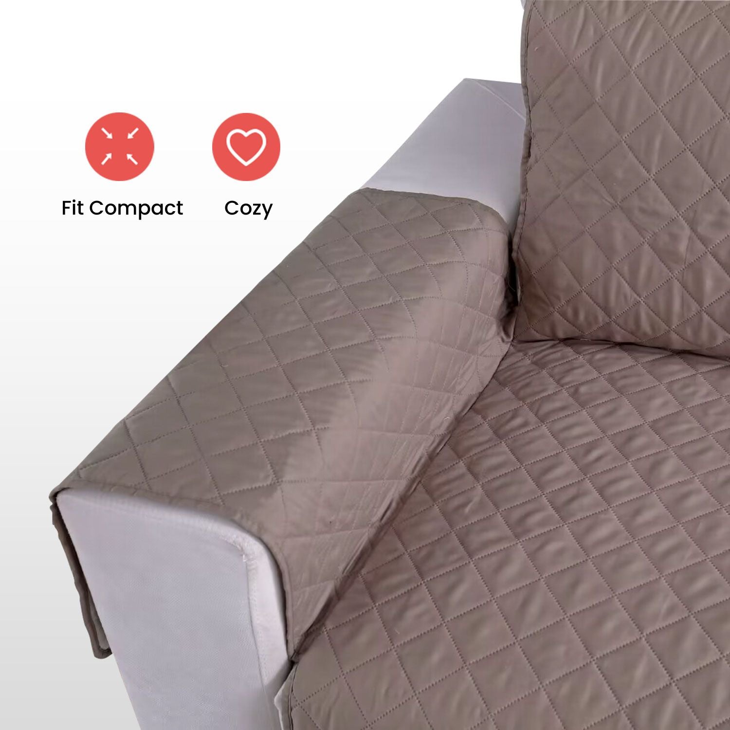 FLOOFI Pet Sofa Cover 2 Seat (Khaki)