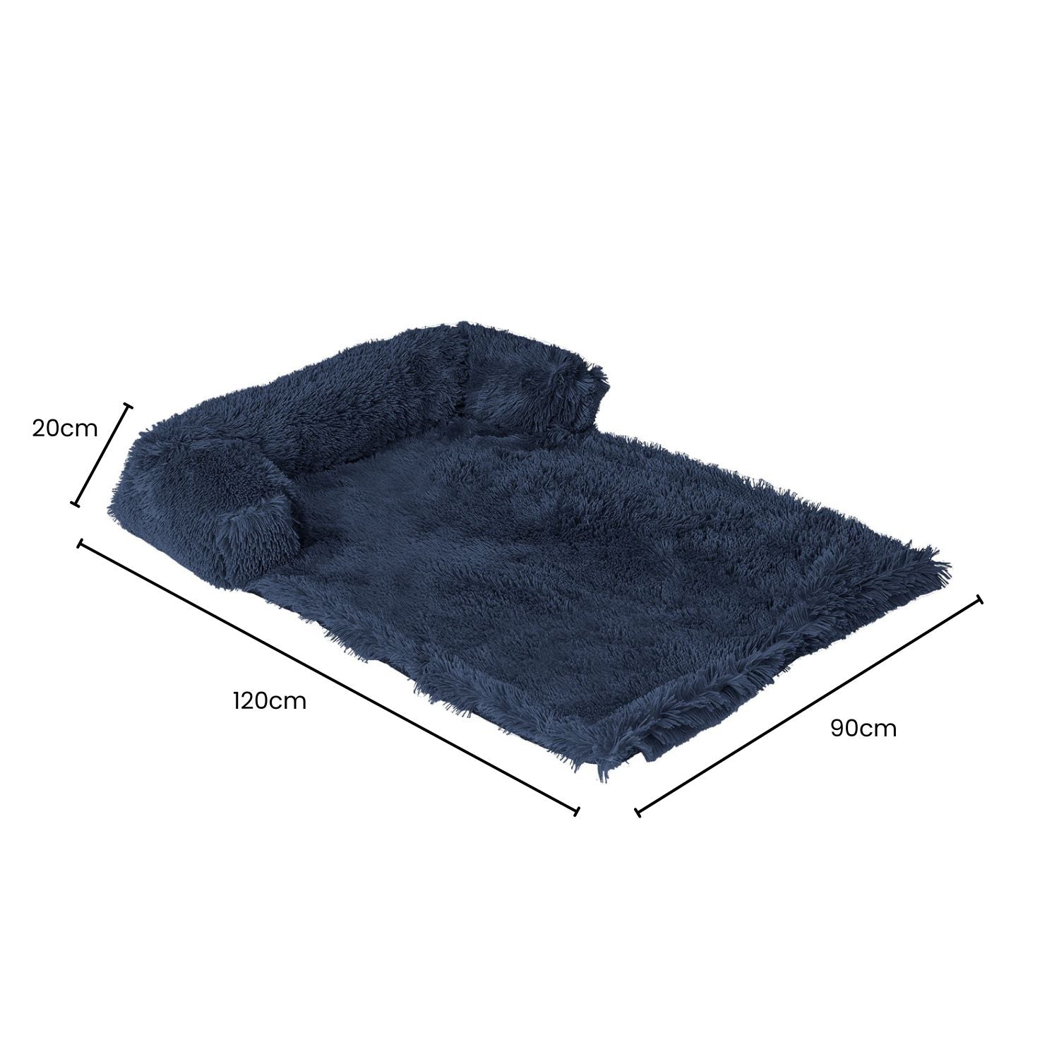 Floofi Pet Sofa Cover Soft with Bolster XL Size (Dark Blue)