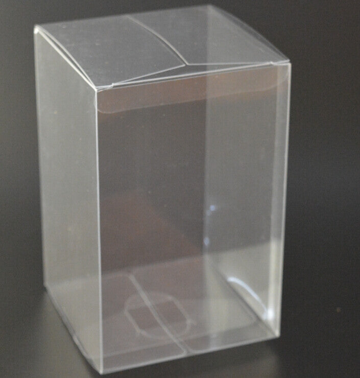 100 Pack of 8x8x10cm Clear PVC Plastic Packaging Small Boxes