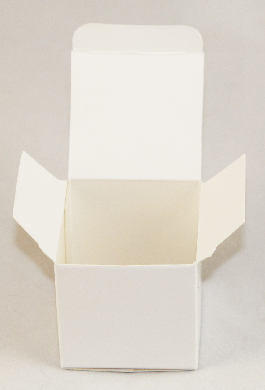 100 Pack of White 5x5x8cm Square Cube Card Gift Box