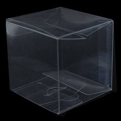 50 Pack of 5cm Clear PVC Plastic Packaging Small Cube Boxes