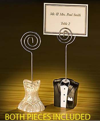 10 Pack of 5 Bride 5 Groom Name Card Place Holder Bomboniere