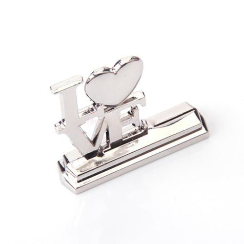 100 Bulk Buy Pack of Silver Name Card Holders LOVE Letters