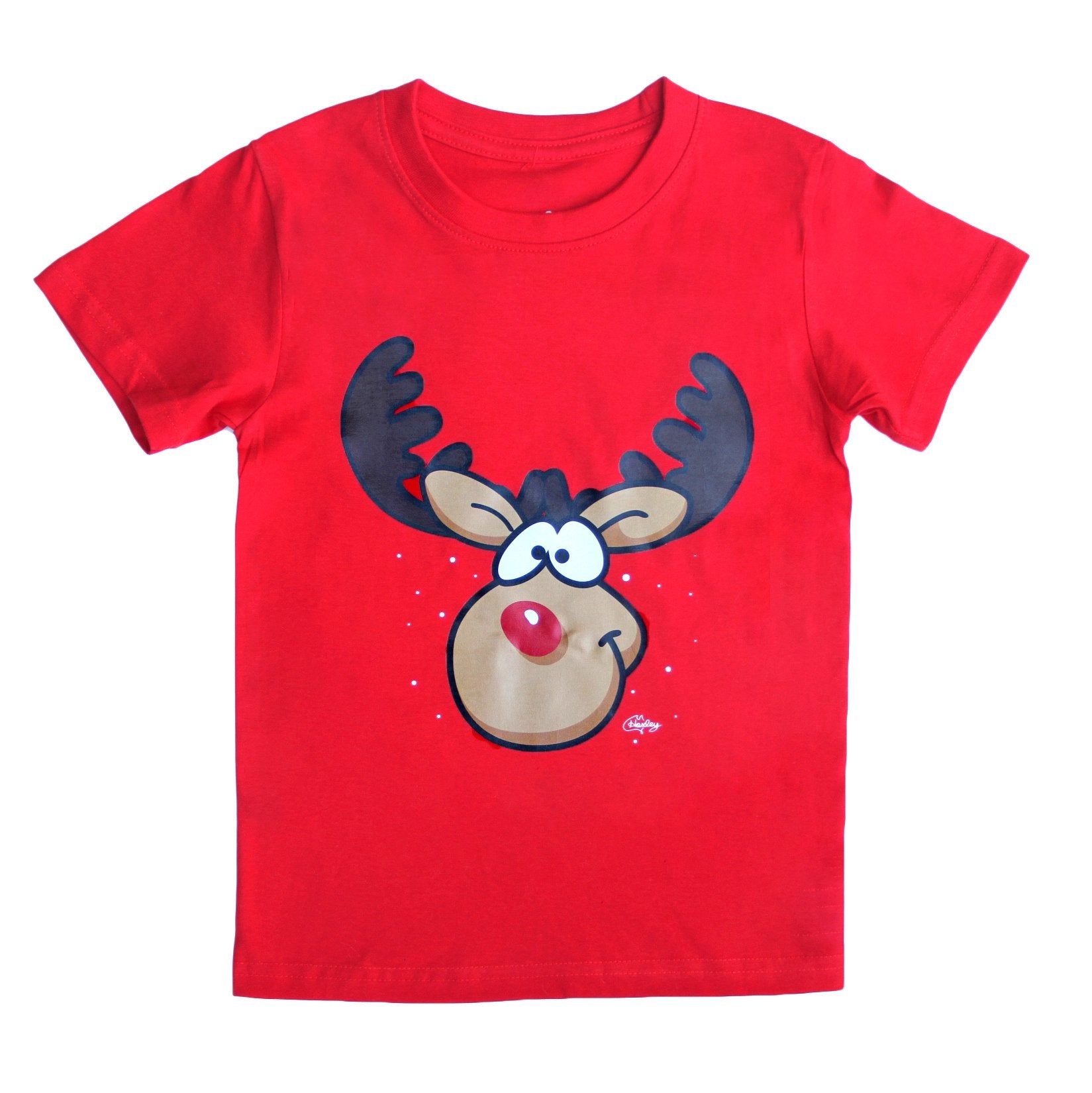 Funny Adult Xmas Christmas T Shirt 100% Cotton Reindeer (Red), XL