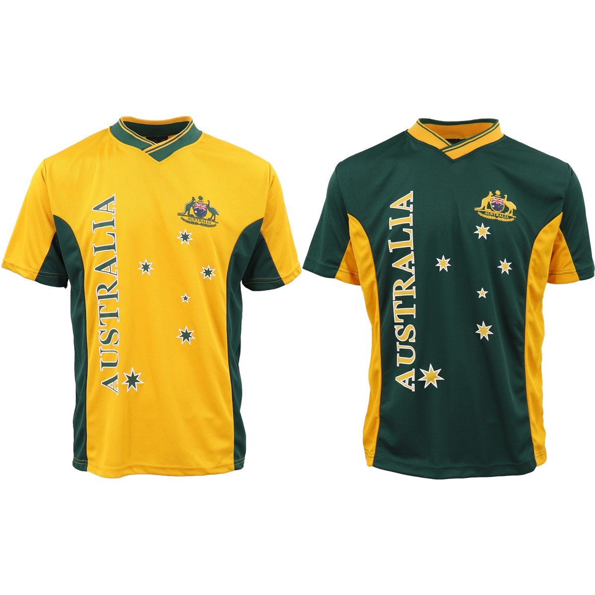 Adults Kids Men's Sports Soccer Rugby Jersy T Shirt Australia Day Polo Souvenir, Gold, 2 (Kids)