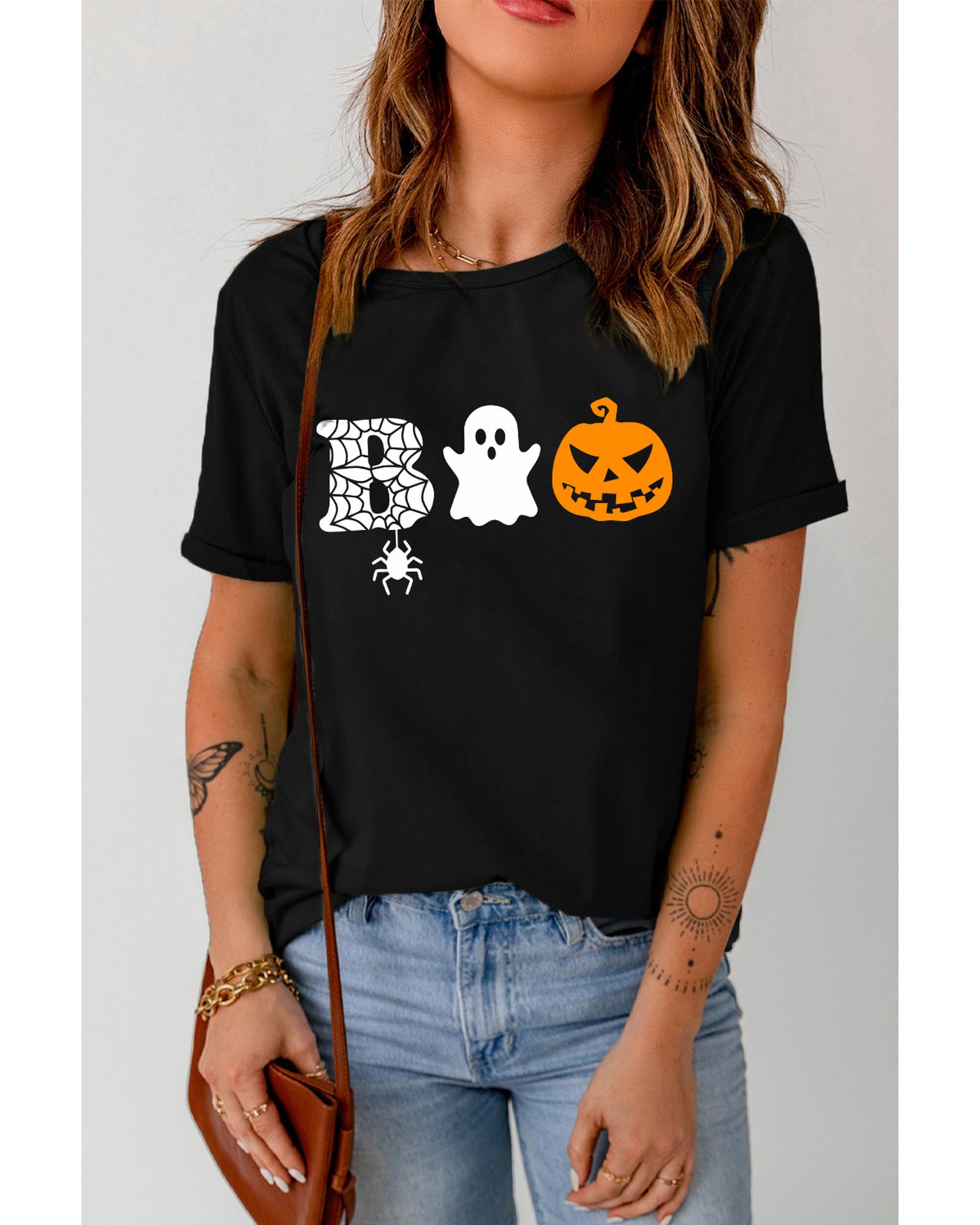 Azura Exchange Halloween Graphic Print T-Shirt - L